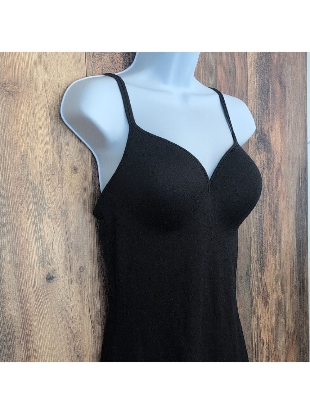 Flexees by Maidenform Sleek Black Women's Padded Bra Camisole L